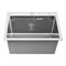 Кухонная мойка из нержавеющей стали WISENT рифленая W35044D-S с сифоном и дозатором W405A WS35044D/W02-114/W405A - фото 17122978