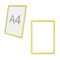 Рамка POS для ценников, рекламы и объявлений А4, желтая, без защитного экрана, 290251 - фото 17137610