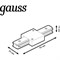 Прямой коннектор для трековых шинопроводов GAUSS TR105 - фото 17257964