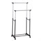 Вешалка для плечиков двухъярусная BOOMHOUSE (БУМХАУС) GR-003 (900-1600x800x400 мм), пластик/металл, черный/хром, 701438 - фото 17326295